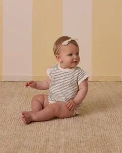 STRIPE SCALLOP KNIT TOP AND BLOOMERS SET