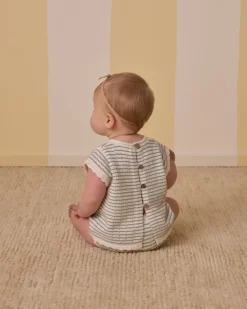 STRIPE SCALLOP KNIT TOP AND BLOOMERS SET