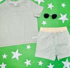 STRIPE SWIM TRUNKS