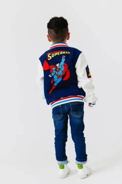 SUPERMAN PLEATHER BOMBER JACKET