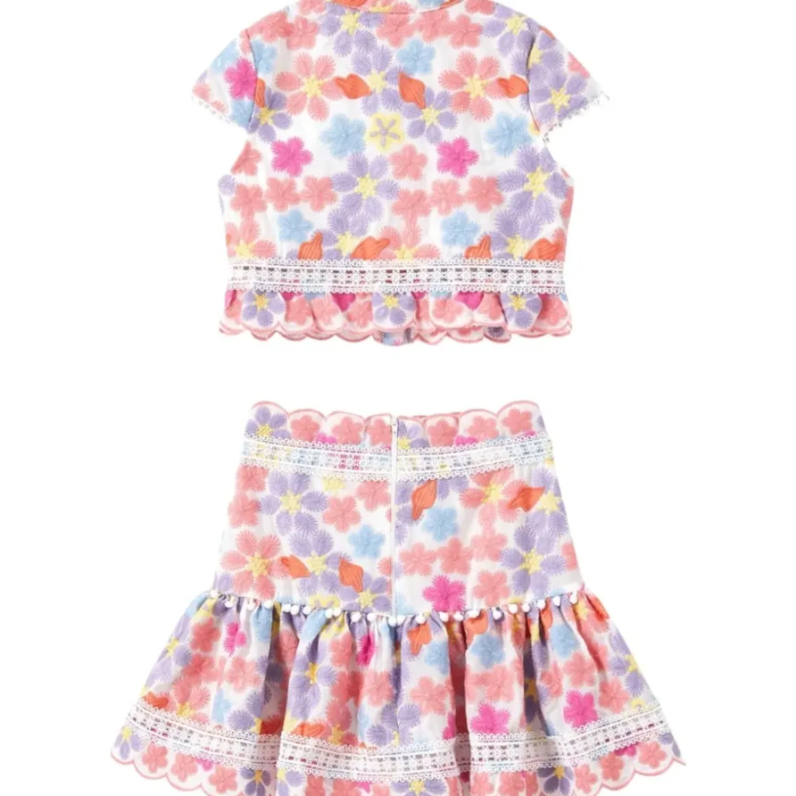 TALIA EMBROIDERED TOP AND SKIRT SET