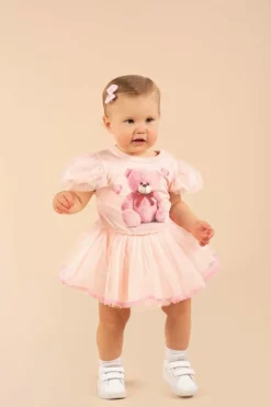 TEDDY BEAR CIRCUS TUTU ONESIE DRESS