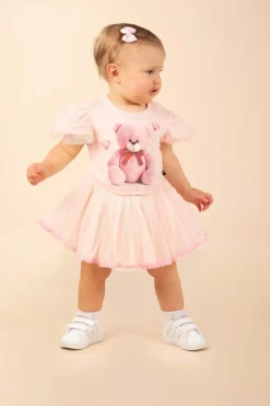 TEDDY BEAR CIRCUS TUTU ONESIE DRESS