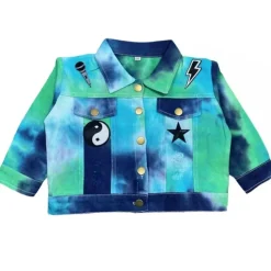TIE DYE PATCH DENIM JACKET