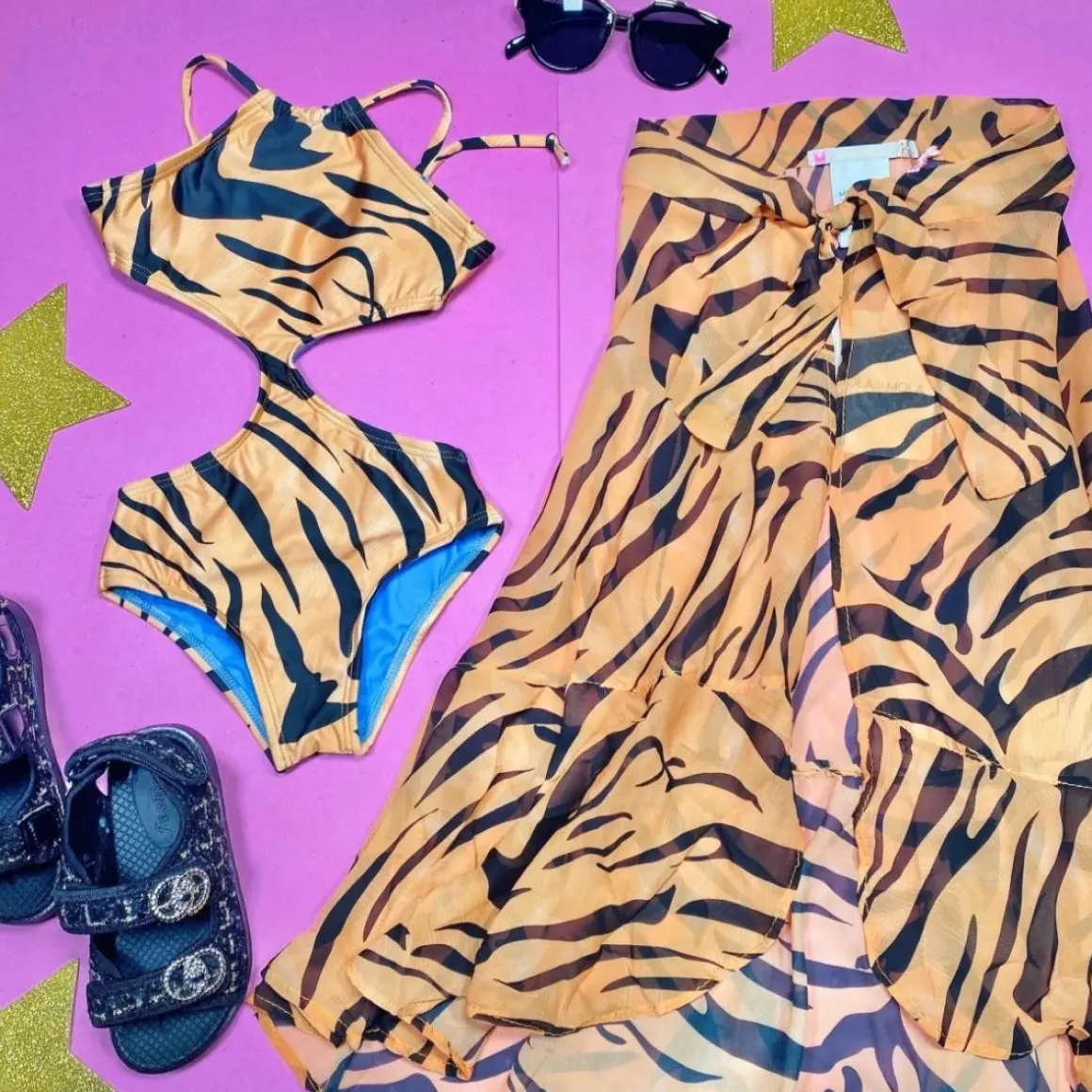 TIGER COVER UP WRAP SKIRT