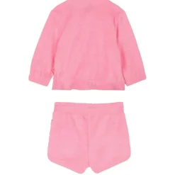 TOWEL ZIP UP JACKET AND SHORTS SET