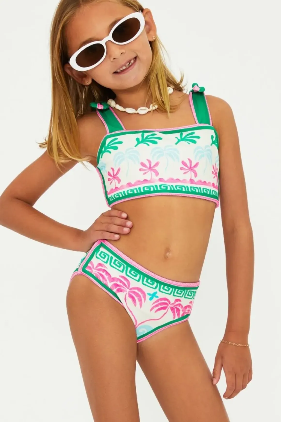 TROPICAL PALM LITTLE STELLA AND JANIE TWO PIECE BIKINI
