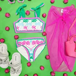 TROPICAL PALM LITTLE STELLA AND JANIE TWO PIECE BIKINI