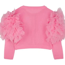 TULLE PUFF SLEEVE CARDIGAN