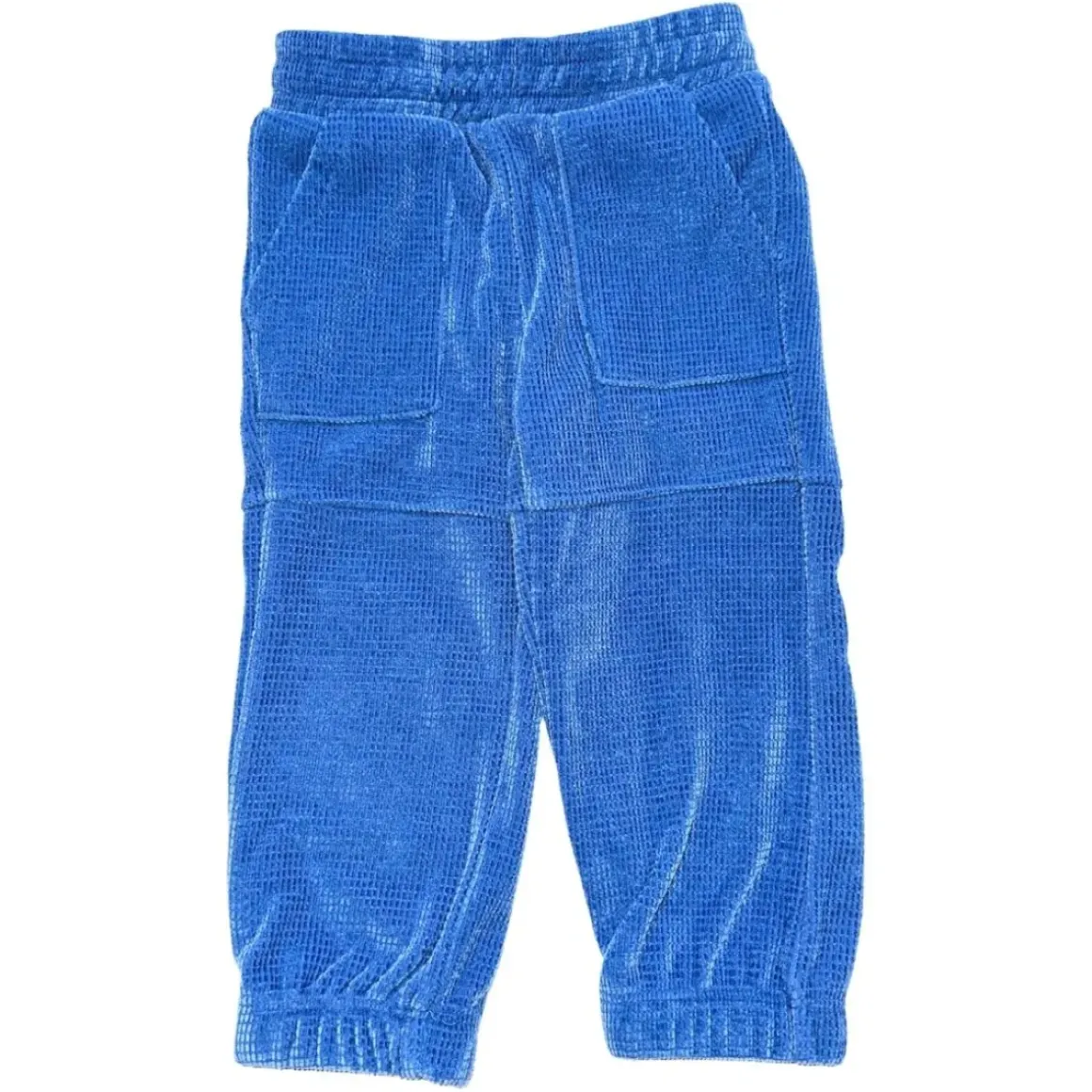 VELVET WAFFLE SIDE ZIP SWEATPANTS