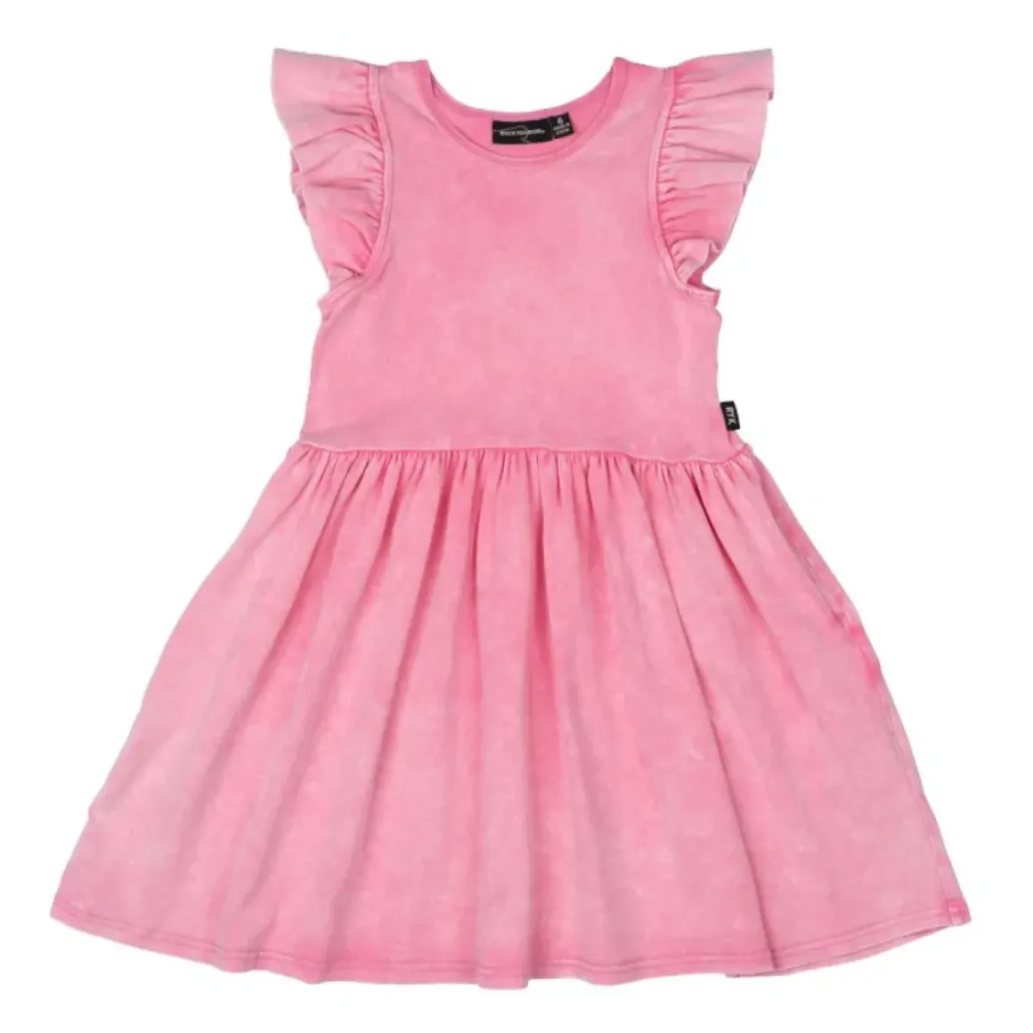 WASHED RUFFLE DRESS