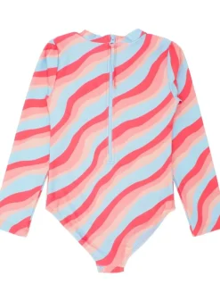 WAVES RASH GUARD ONE PIECE SWIMSUIT
