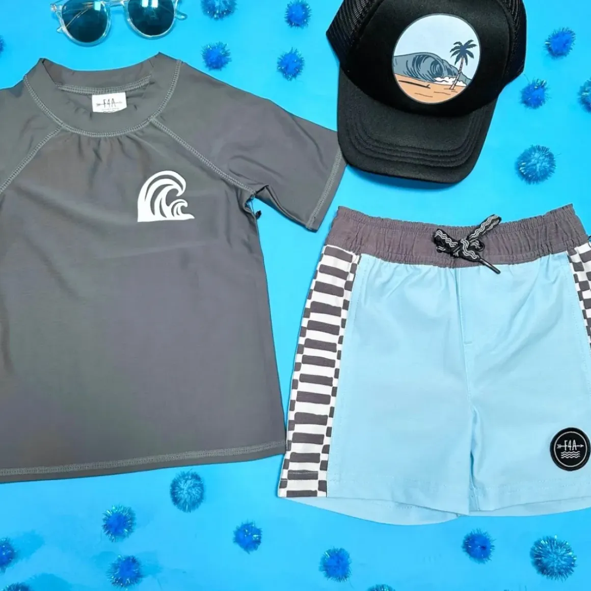 WAVES SHORT SLEEVE RASH GUARD