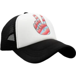 WAVEY PEACE SIGN TRUCKER HAT