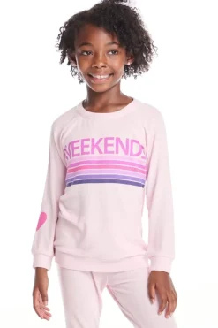 WEEKEND STRIPE SWEATSHIRT