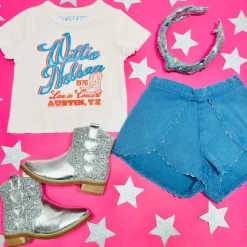 WILLIE NELSON AUSTIN COWBOY BOOTS TSHIRT