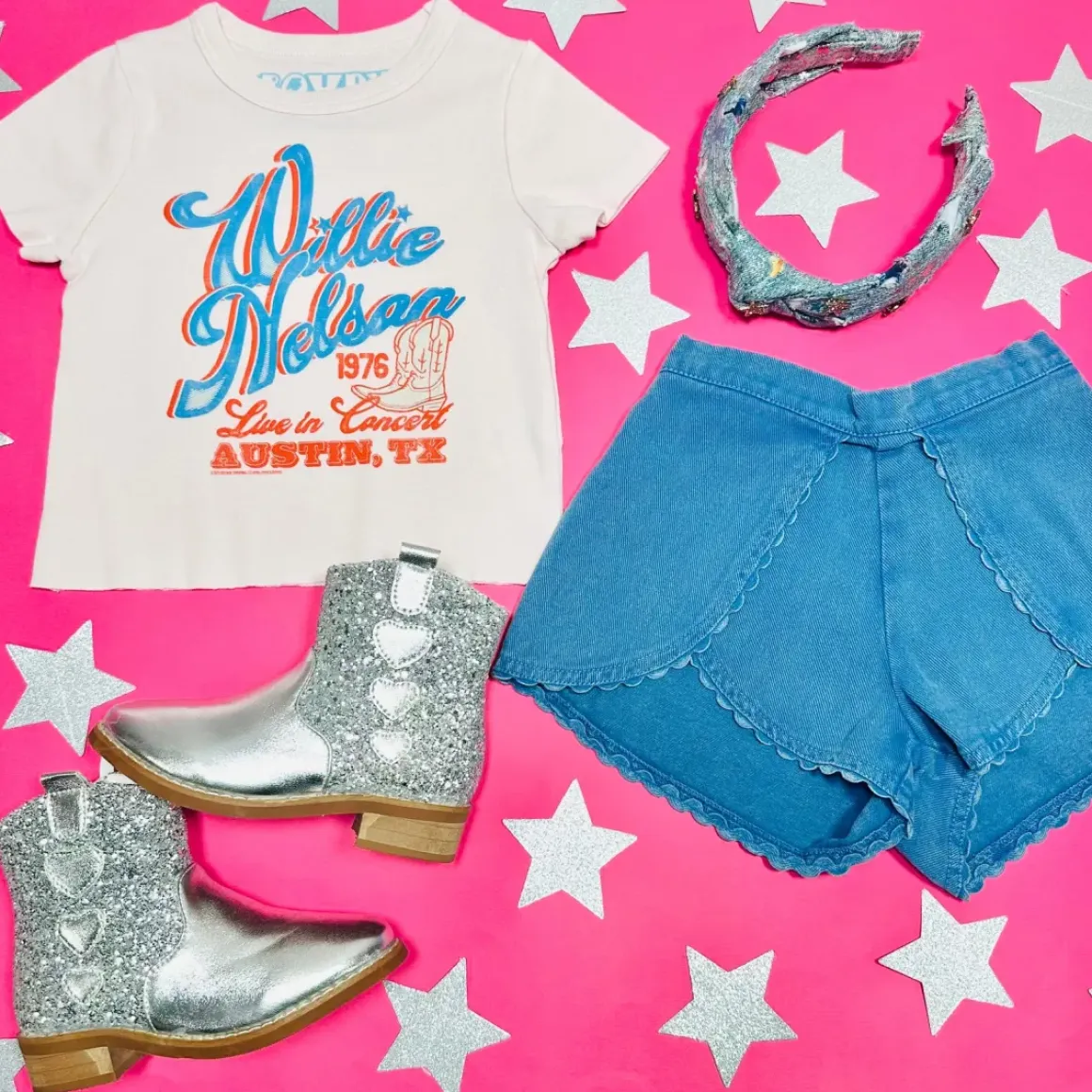 WILLIE NELSON AUSTIN COWBOY BOOTS TSHIRT
