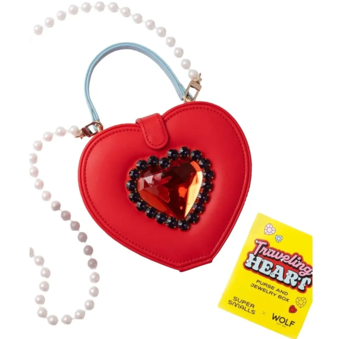 WOLF TRAVELING HEART PURSE AND JEWELRY BOX