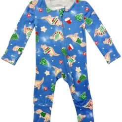 XMAS SWEATER DINO ZIP FOOTIE