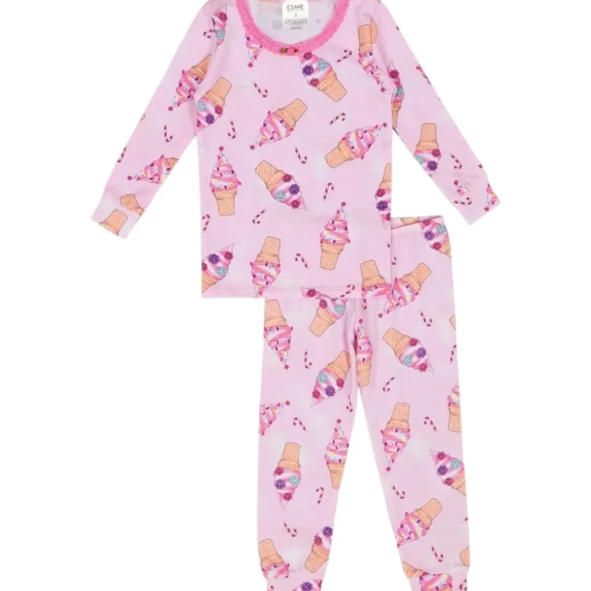 XMAS SWIRL LONG SLEEVE PJS