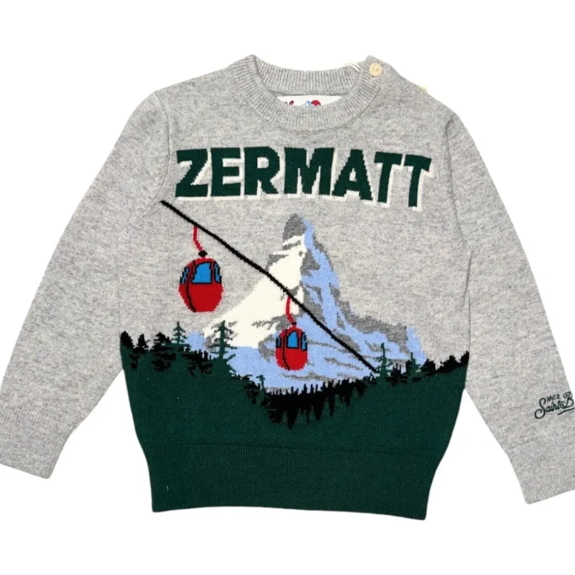 ZERMATT POSTCARD CABLE SWEATER