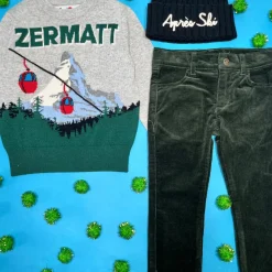 ZERMATT POSTCARD CABLE SWEATER