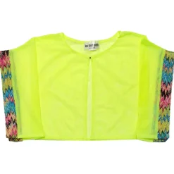 ZIG ZAG CROCHET NEON MESH COVER UP TOP