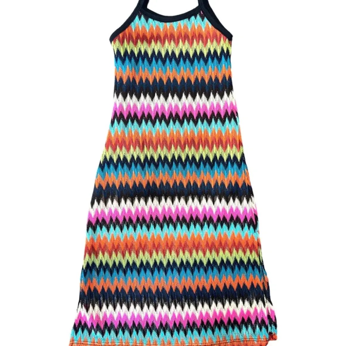 ZIG ZAG SLIT ON THE SIDE MAXI DRESS