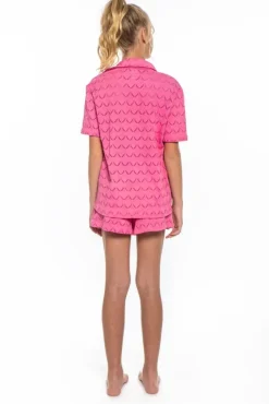 ZINA BUTTON DOWN TOP AND SHORTS SET